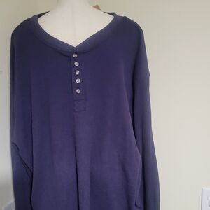 Tradition Thermal Shirt Mens 4X‎ Blue Waffle Knit Long Sleeve NEW T-Shirt Cotton